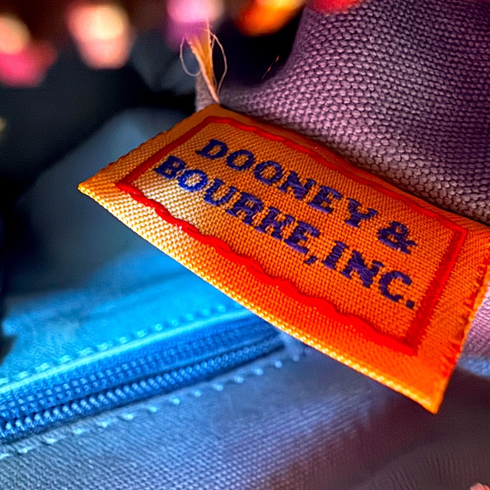 Dooney & Bourke Y2K vintage Monogram Small Hobo charcoal EUC callouts last 2 pic - Picture 12 of 14